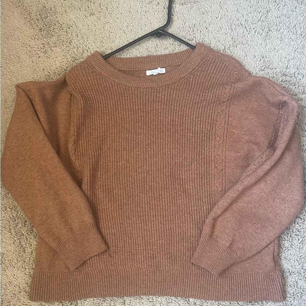 Maurices Warm Tan Crew Neck Sweater